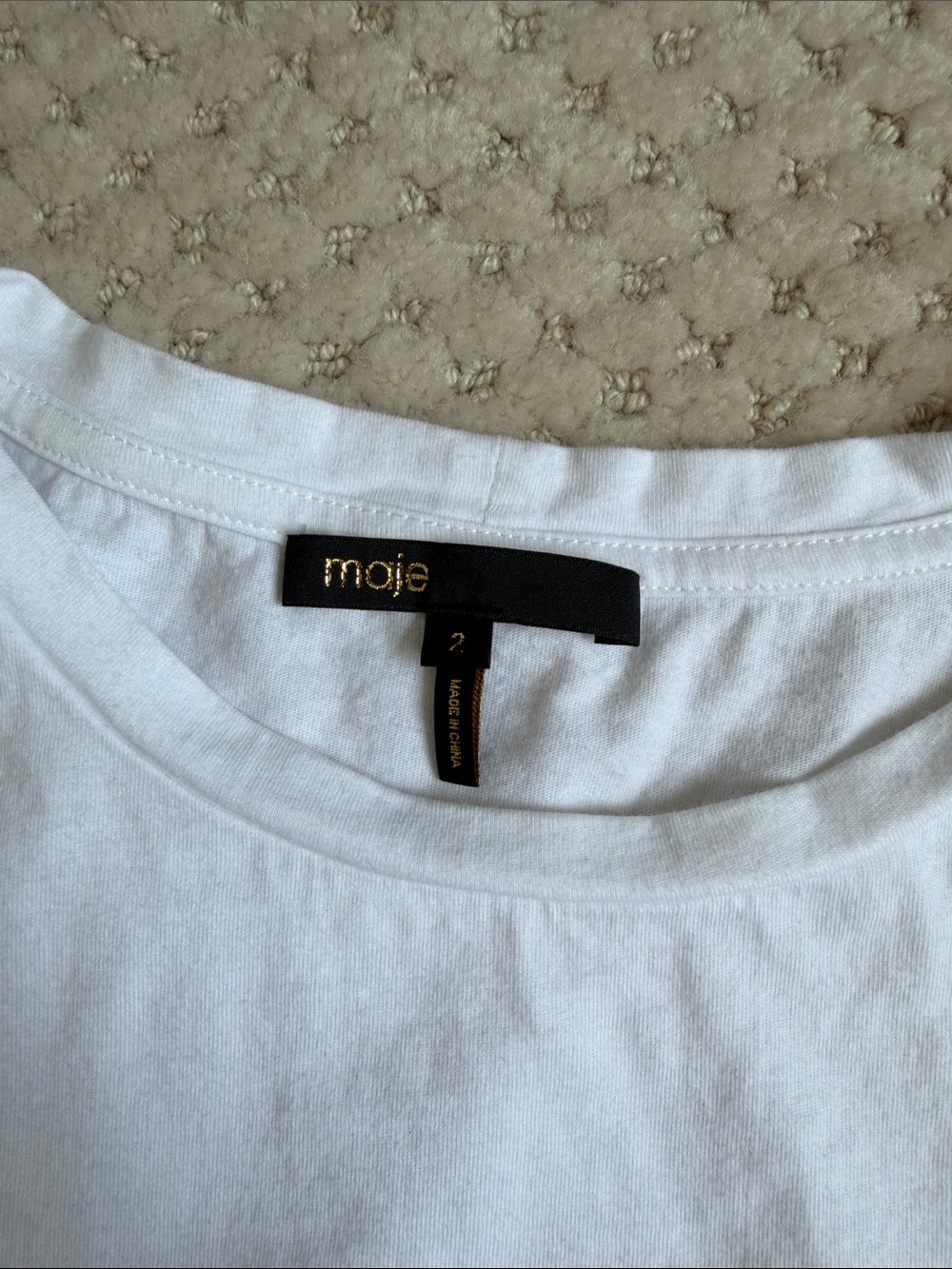 Maje Short Sleeve Puff-Sleeve Tee - Picture 2 of 4